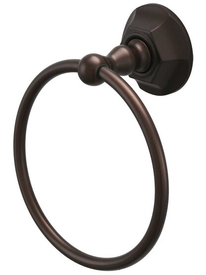 Edwardian Towel Ring in Oil-Rubbed Bronze.